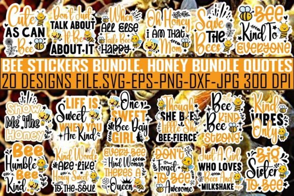 Download Bee Stickers Bundle, Honey Bundle Quotes - Honey bundle quotes Collection