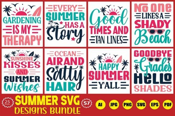 Download Summer Svg Designs Bundle - Summer svg designs Collection